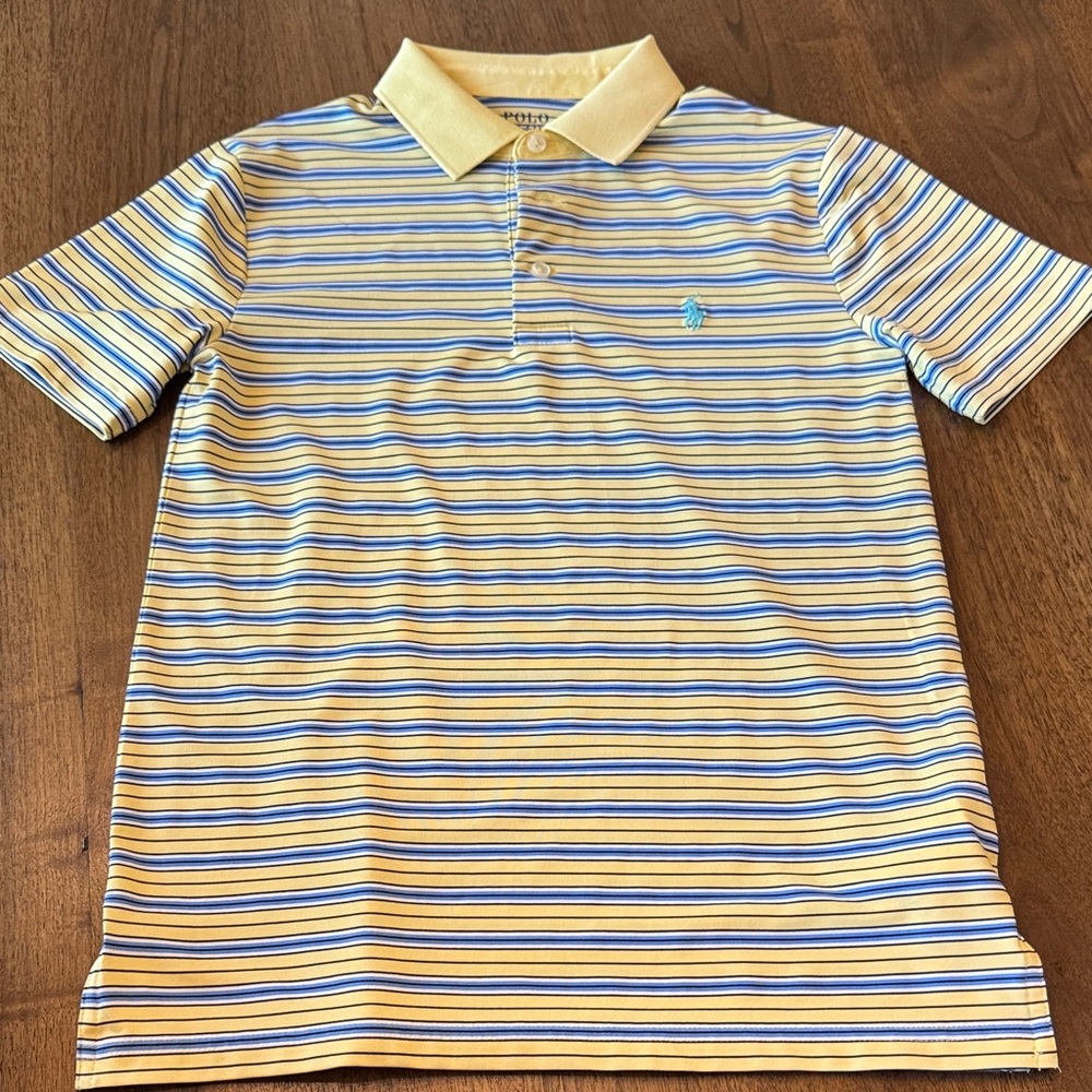 Yellow & Blue Striped Boy’s Polo Shirt